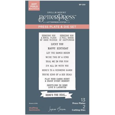 pellbinders Press Plate & Die Set - Shuffling Sentiments