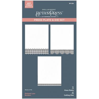 pellbinders Press Plate & Die Set - Pressed Lace Borders