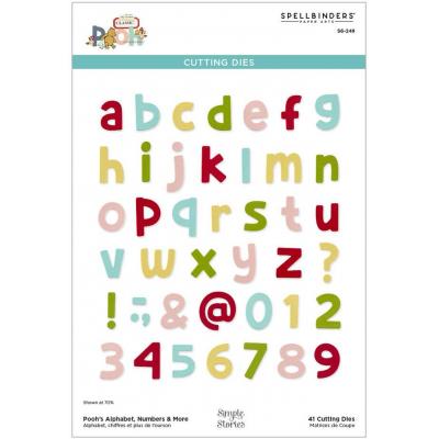 Spellbinders Etched Dies - Pooh's Alphabet, Numbers & More