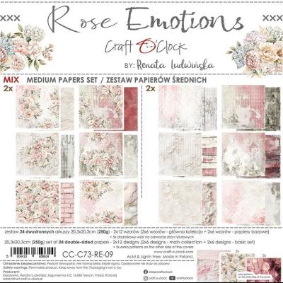 Craft O'Clock Rose Emotions - Medium Papers Set