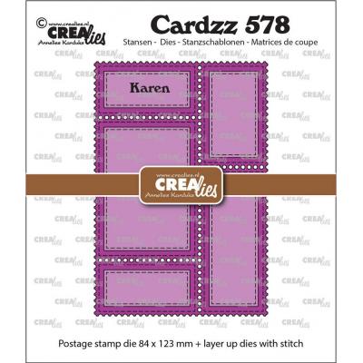 Crealies Cardzz Dies - Postage Stamp Frame Karen