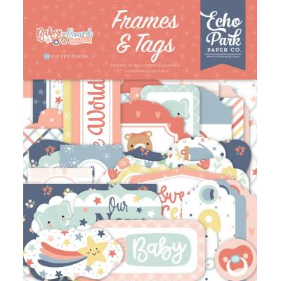 Echo Park Baby On Board It's a Girl! - Frames & Tags