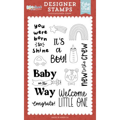 Echo Park Baby On Board It's a Boy! Stempel - You Were Born To Shine