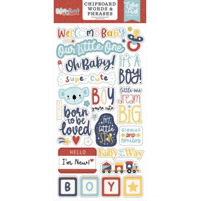 Echo Park Baby On Board It's a Boy! - Chipboard Word & Phrases