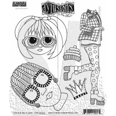 Stampers Anonymous Dylusions Cling Stamps - Hop Skip And A Jump
