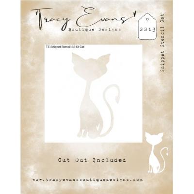 Tracy Evans Snippet Stencil - Cat