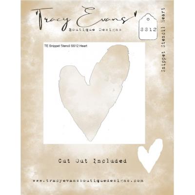 Tracy Evans Snippet Stencil - Heart