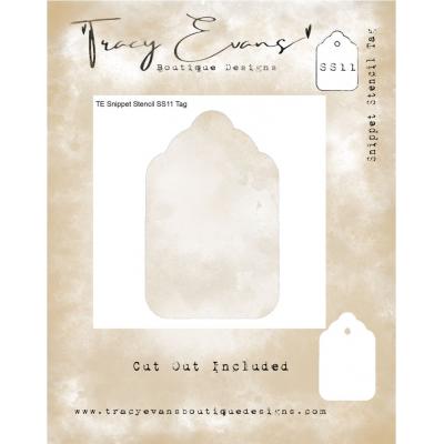 Tracy Evans Snippet Stencil - Tag