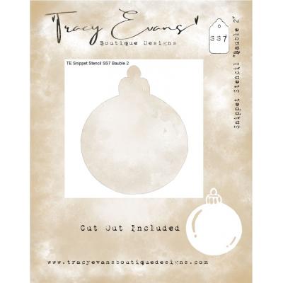 Tracy Evans Snippet Stencil - Bauble