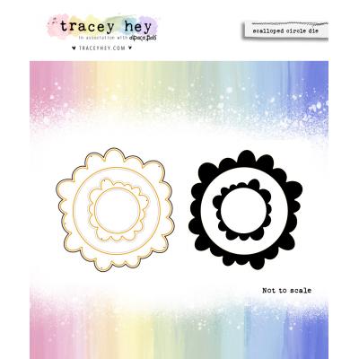 Tracey Hey Die - Scalloped Circle