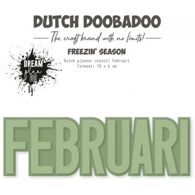 Dutch Doobadoo Planner Stencil - Februari