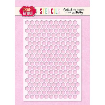 Craft & You Design Stencil - Honeycomb