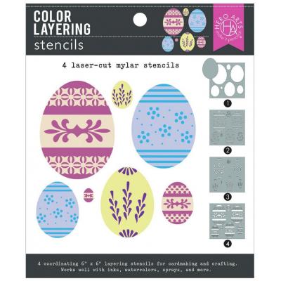 Hero Arts Color Layering Stencils - Decorative Eggs