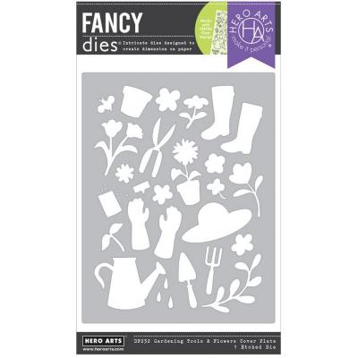 Hero Arts Cutting Die - Gardening Tools & Flowers Cover Plate