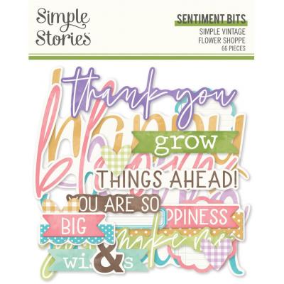 Simple Stories Simple Vintage Flower Shoppe - Sentiment Bits