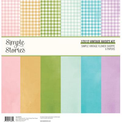 Simple Stories Simple Vintage Flower Shoppe - Vintage Basics Kit
