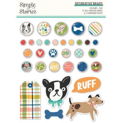 Simple Stories Fur Baby Dog - Decorative Brads