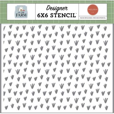 Carta Bella On The Farm Stencil - Chicken Run