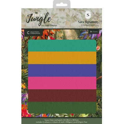 Crafter's Companion Royal Jungle - Luxury Linen Card Pack