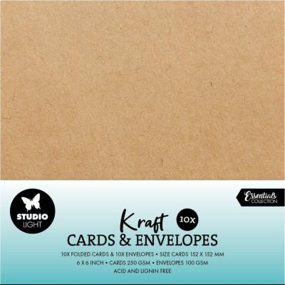 StudioLight Cards & Envelopes 6 x 6 Inch - Kraft