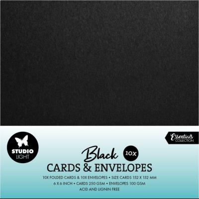 StudioLight Cards & Envelopes 6 x 6 Inch - Black
