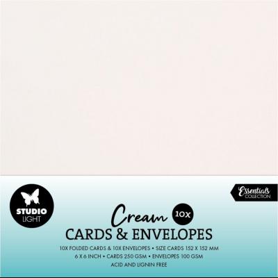 StudioLight Cards & Envelopes 6 x 6 Inch - Cream