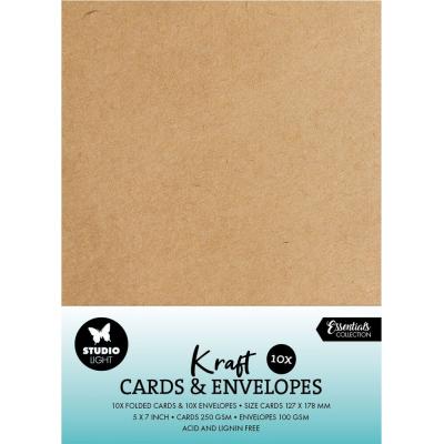 StudioLight Cards & Envelopes 5 x 7 Inch - Kraft