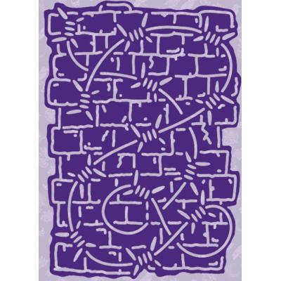 Dawn Bibby Gothic Romance Stencil - Barbed Wire & Brick