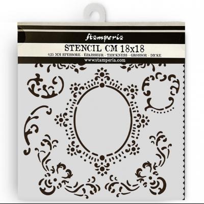 Stamperia Stencil House of Roses - Border with Frame