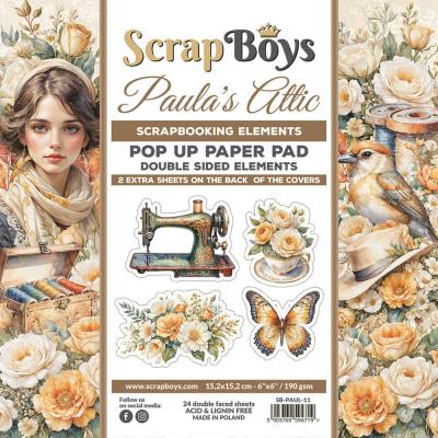 ScrapBoys Paper Pad - Paula's Attic - Pop Up Paper Pad