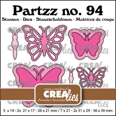 Crealies Cutting Dies - Butterfly B Middle and Small