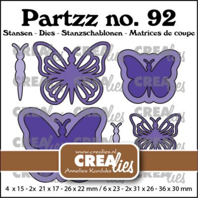 Crealies Cutting Dies - Butterfly A Middle and Small