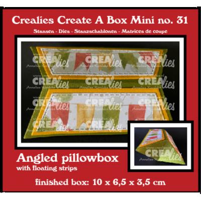 Crealies Cutting Dies - Angled Pillowbox Mini with Floating Strips