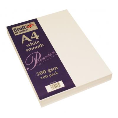 Craft UK Premium Collection A4 White Smooth Paper Pack