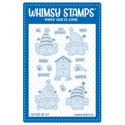 Whimsy Stamps Outline Die Set - Bee Gnomies