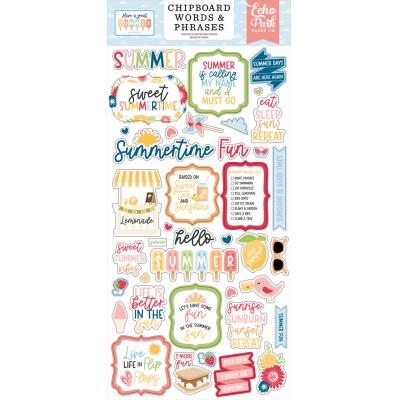 Echo Park Have a great Summer - Chipboard Word & Phrases
