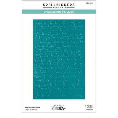 Spellbinders Paper Arts Embossing Folder - Scribbled Letter