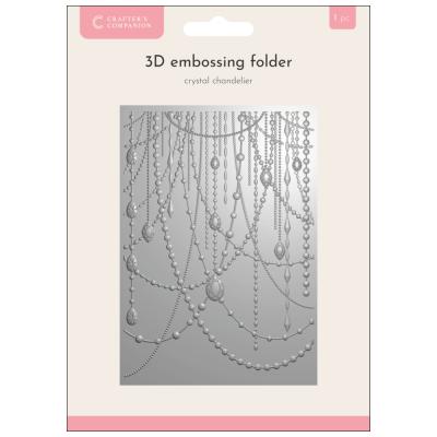 Crafter's Companion 3D Textured Embossing Folder - Crystal Chandelier