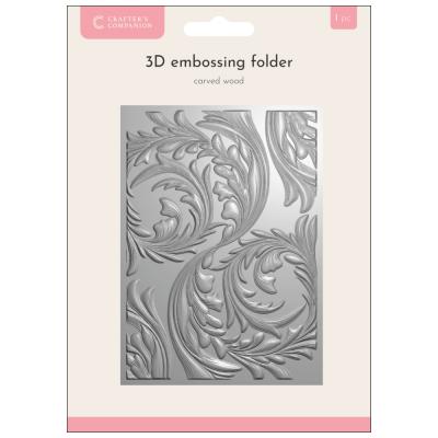 Crafter's Companion 3D Textured Embossing Folder - Carved Wood
