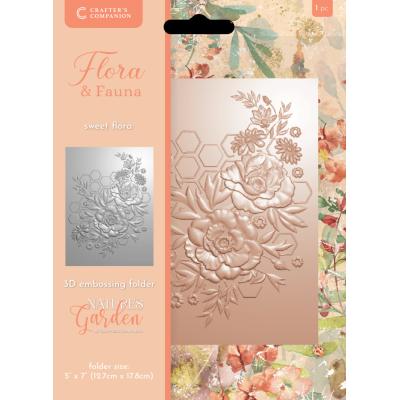 Crafter's Companion Flora & Fauna 3D Embossing Folder - Sweet Flora