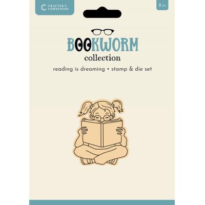 Crafters Companion Bookworm Stempel - Reading is Dreaming