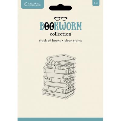 Crafters Companion Bookworm Stempel - Stack of Books