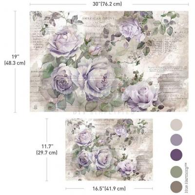 Prima Marketing Re-Design Decoupage Fiber Paper Set  - Soft Veil