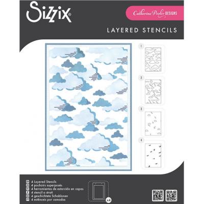 Sizzix by Catherine Pooler Layered Stencils -  In the Clouds