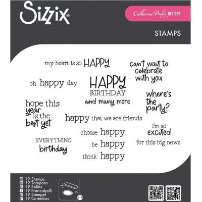 Sizzix by Catherine Pooler Stempel - Happy Everything Sentiment