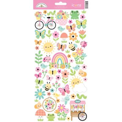 Doodlebug Design Butterfly Kisses - Icons Stickers