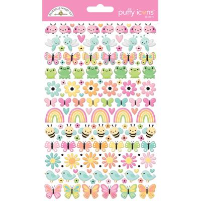 Doodlebug Design Butterfly Kisses - Puffy Icons Stickers