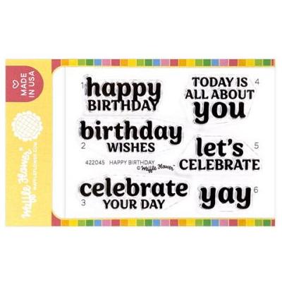 Waffle Flower Stempel - Happy Birthday