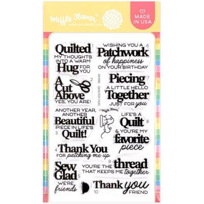 Waffle Flower Stempel - Quilted Hug Sentiments