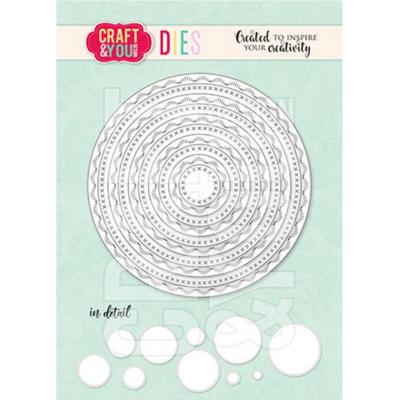 Craft & You Design Cutting Dies - Circles Base Decorative Stiches